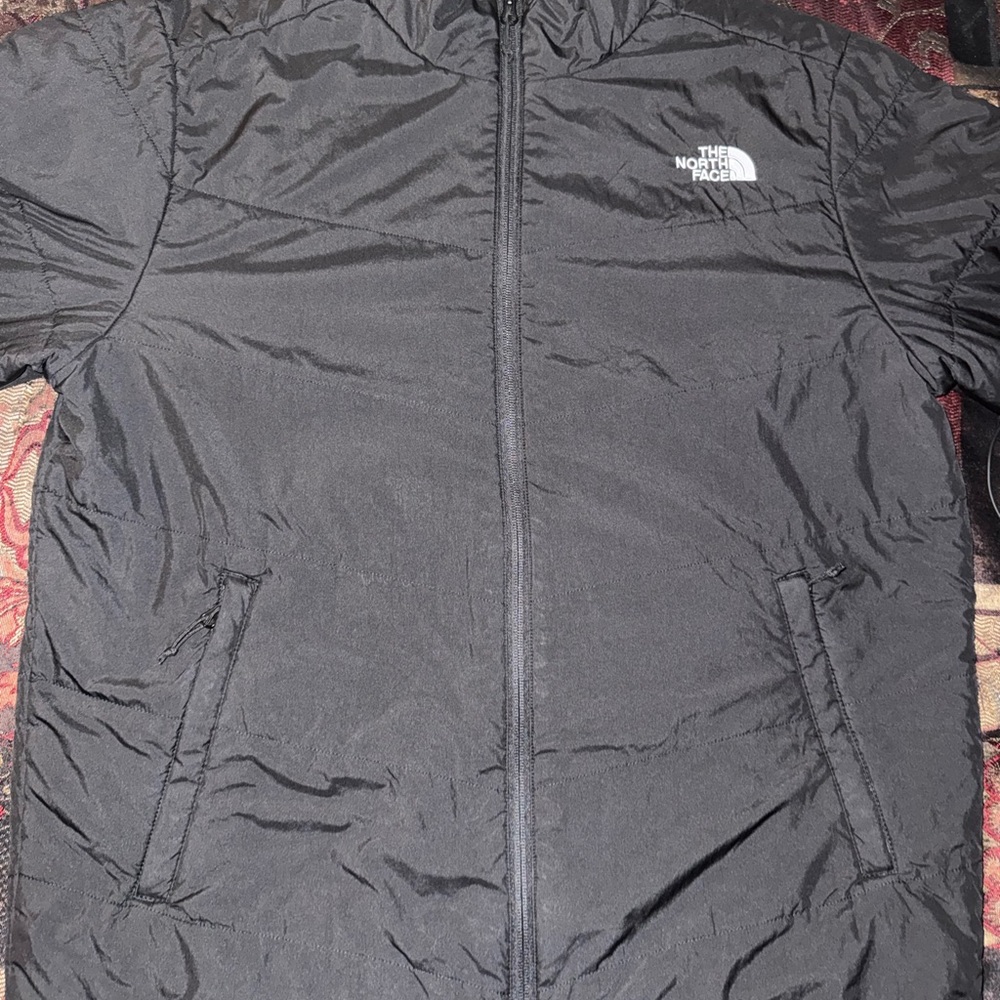 The North Face Junction Black/White Zip-Up Lightweight Insulated Jacket